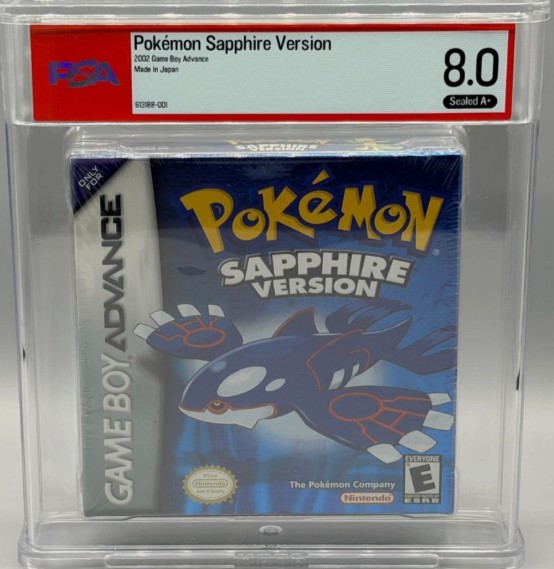 Pokemon Sapphire Version Nintendo Game Boy Advance GBA Sealed New PSA 8.0 A+